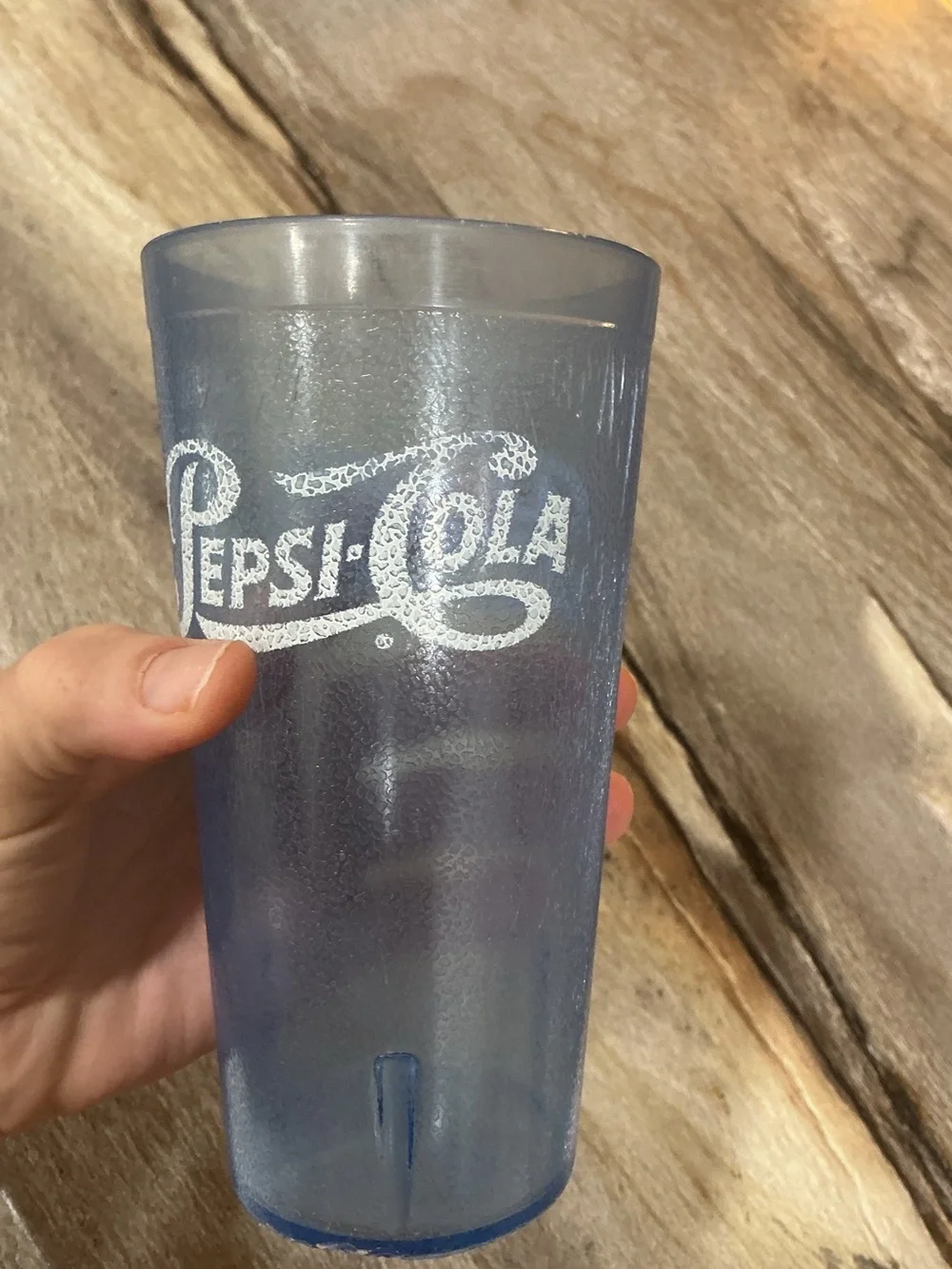 Set of 7 Vintage Pepsi-Cola Blue Restaurant Tumblers 20 oz Retro Diner Cups